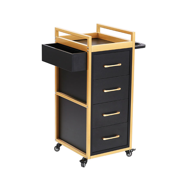 HZ2069BK / HZ2069W Svart & guld skönhetssalong vagn vagn