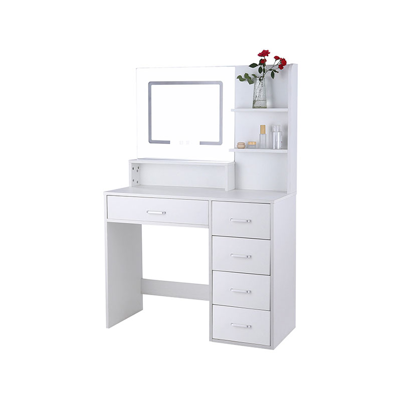 HZ3041 Modernt gott om förvaring med stor LED-spegel och lampa toalettbord