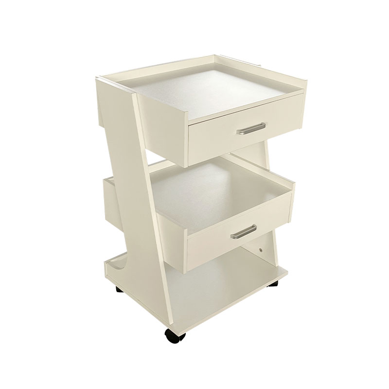 HZ2082BK / HZ2082 Salongvagnsvagn med hjul rullande vagn frisörstation med lådor