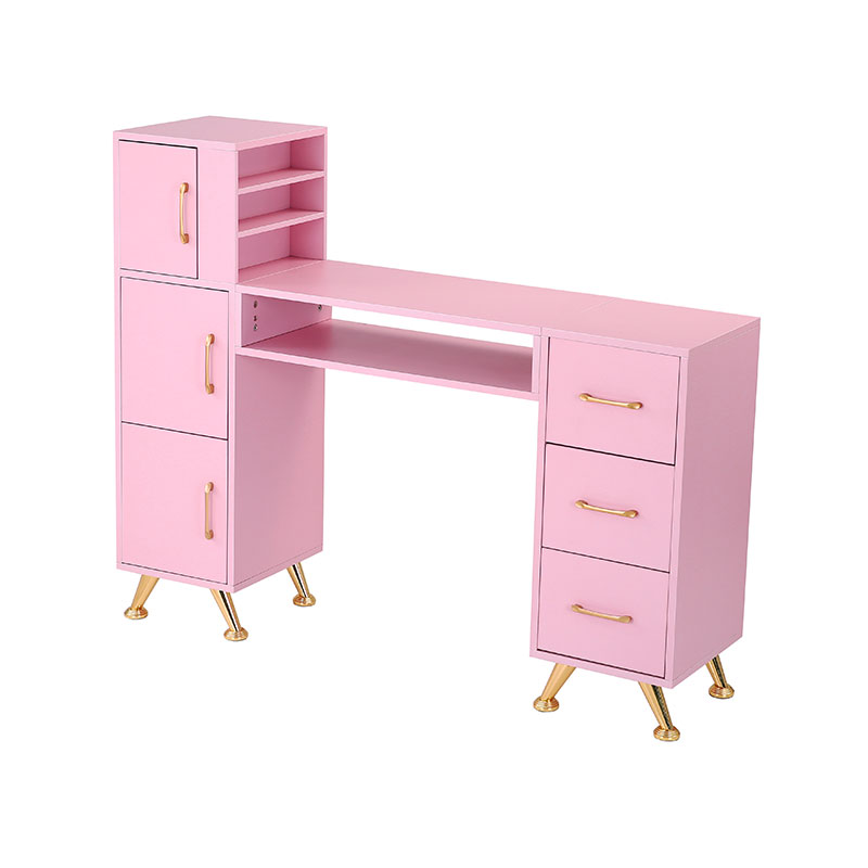 HZ2024BP Manikyrbordsbord för nagelteknik med glasskiva och handledsstöd