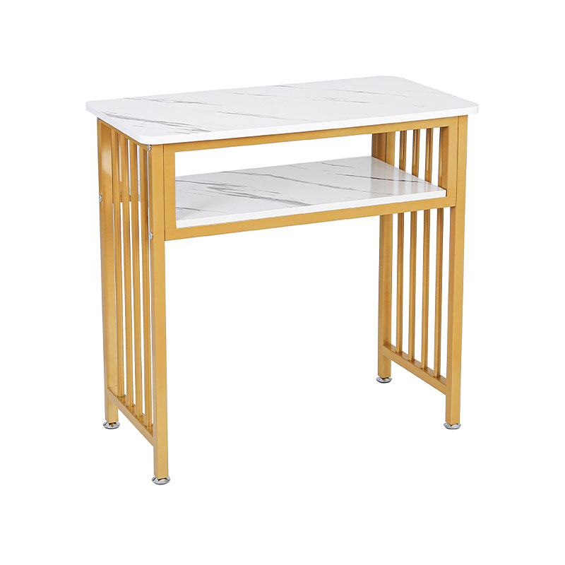 HZ2054 Guld & vit marmorering nagelskrivbord