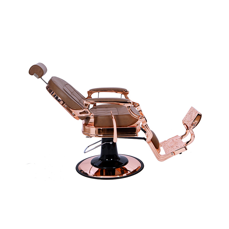 HZ87101BR Brunrutigt ryggstöd frisörsalong specialstol