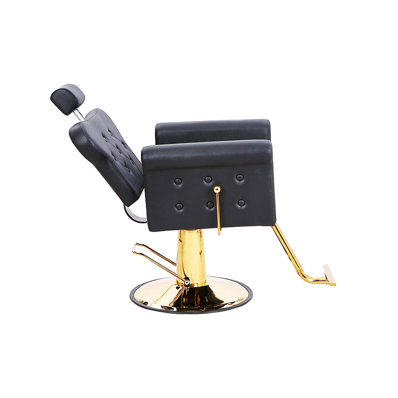 HZ88131B-GD / HZ88131B-GY / HZ88131B-LZ Allround salongsstol med fällbar rygg & tuftad knapp, styliststolar