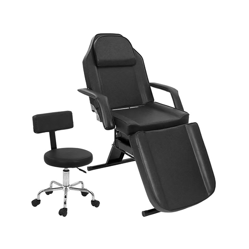 HZ009BKD / HZ009PKD / HZ009WD Massagesalong tatueringsstol estetikersäng med salongspall