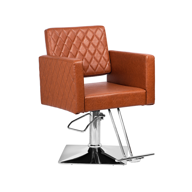 HZ8822D / HZ8822DBK Brun / svart hårstol med bred sits fotstöd i aluminiumlegering hydraulisk frisörstol