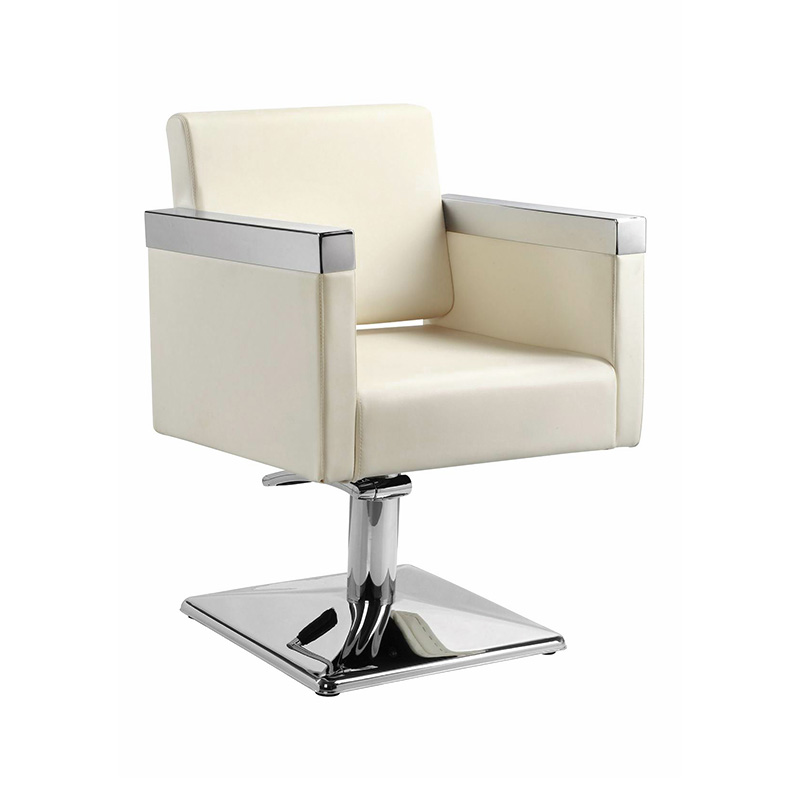 HZ8823 Beige läderformad salongsstol